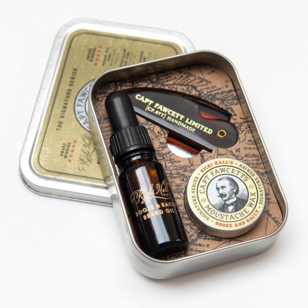 Captain Fawcett Ricki Hall Booze & Baccy Grooming Survival Kit