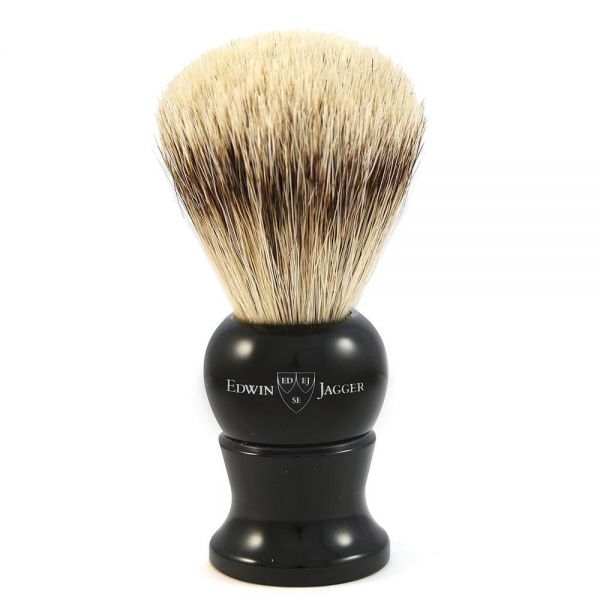 Edwin Jagger shaving brush EJ286synsta black resin artificial bristles