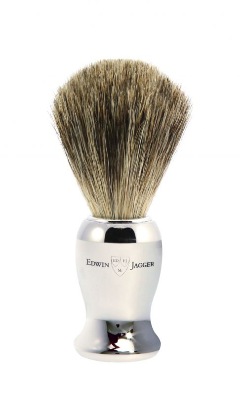 Edwin Jagger shaving brush 81SB719CR chrome badger hair