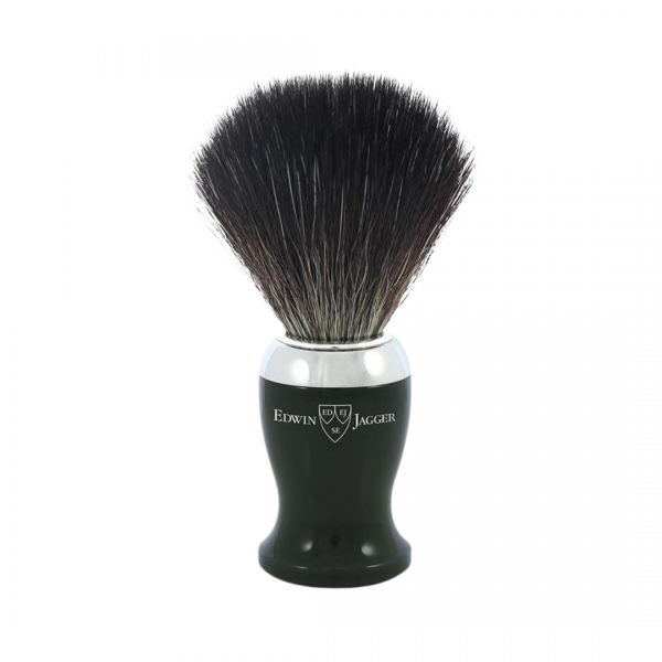 Edwin Jagger shaving brush 21SB726CR black resin artificial bristles