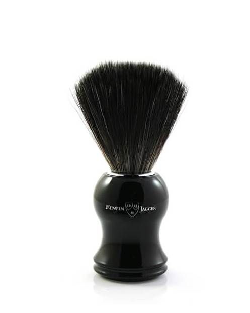 Edwin Jagger shaving brush 21P36 black resin artificial bristles