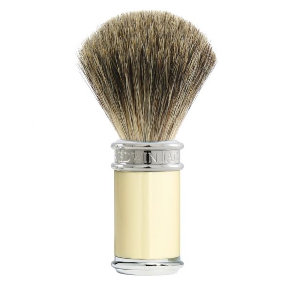 Shaving brush Edwin Jagger 81SB8711 ivory - chrome badger hair