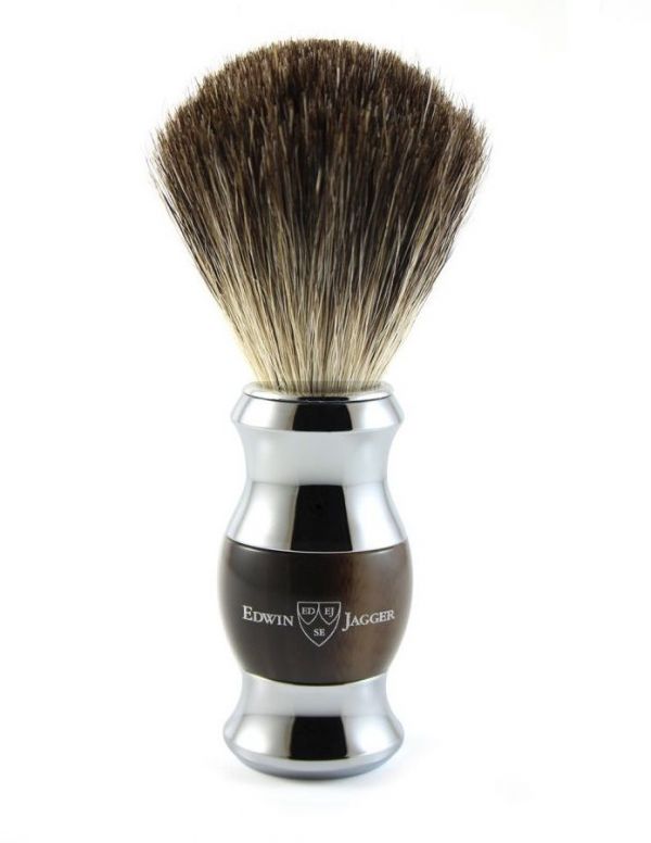 Edwin Jagger shaving brush 81SB352CR dark brown badger hair