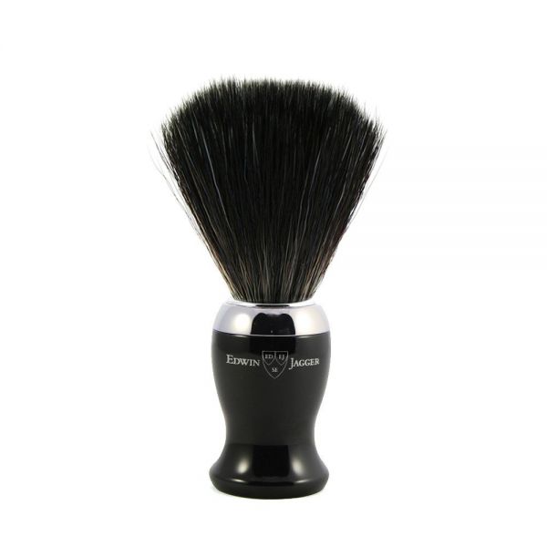 Edwin Jagger shaving brush 21SB716CR black resin artificial bristles