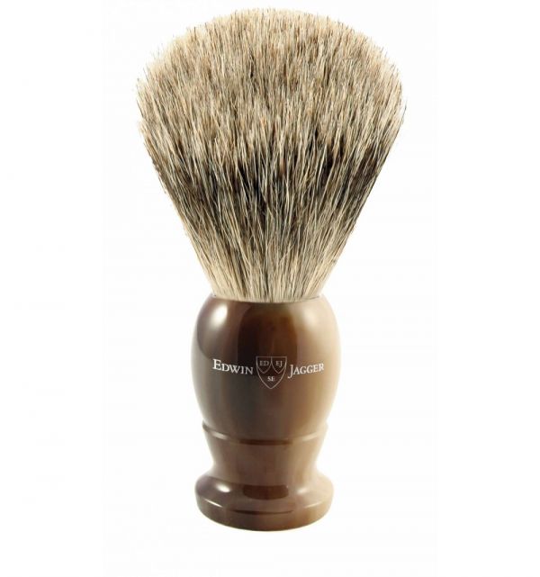 Edwin Jagger EJ872a shaving brush dark brown badger hair