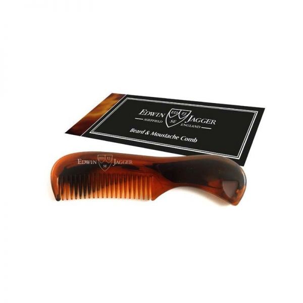 Edwin Jagger Beard and Mustache Comb Tortoise Shell