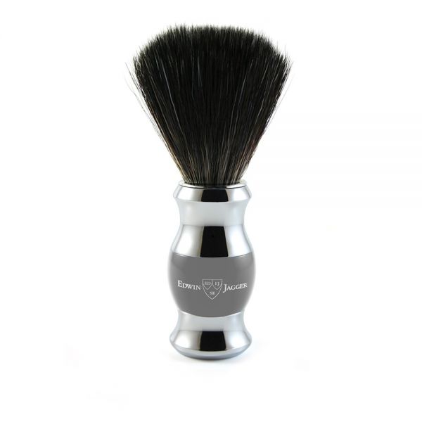 Edwin Jagger shaving brush 21SB365CR dark gray artificial bristles