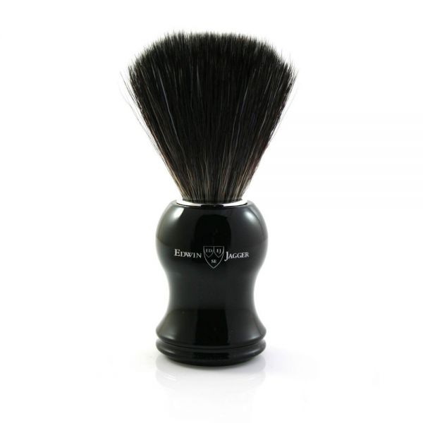 Edwin Jagger EEJ466 shaving brush black resin badger hair