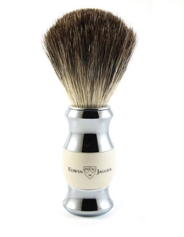 Shaving brush Edwin Jagger 81SB357CR ivory badger hair