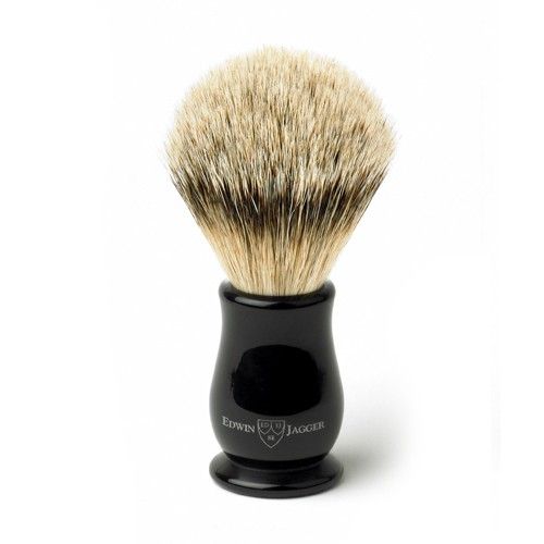 Edwin Jagger shaving brush IECSBSYNST black resin artificial bristles