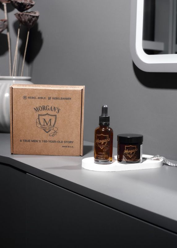 Gift set premium oil + premium beard and mustache cream Morgans