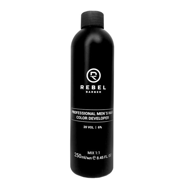 Oxidizer for professional men's hair dye REBELTY 20VOL (6%) 250 ml